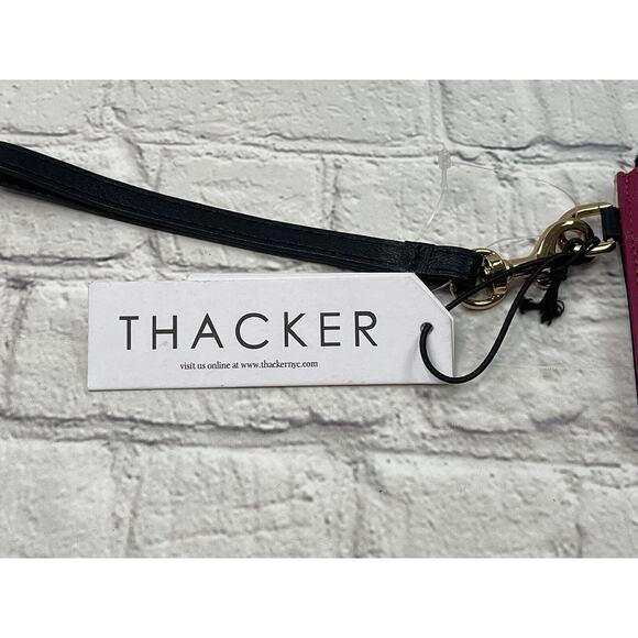 THACKER Amber Anthropologie Maroon Black Credit Card Coin Purse NWT SOLD OUT $68 - Picture 4 of 11